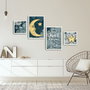 Wallity Cuadro Decorativo 4 Piezas Multicolor
